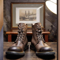 Handmade high quality soft leather boots in British style