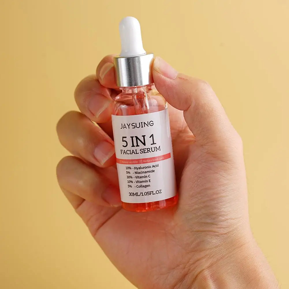 5 in 1 vitamin c face serum – fade fine lines, firm skin, brighten, moisturize & shrink pores