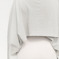 Loose fit round neck crop sweater women Short
