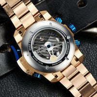 REEF TIGER Sport Automatikuhr – Skelett-Design mit Spider-Zifferblatt
