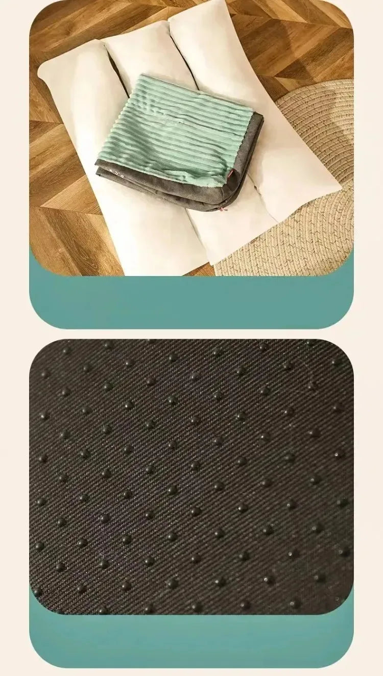 Cord Hundekörbchen XXL 115x80cm Waschbar - Luxus Dog Bed für Große Hunde mit Abnehmbarem Bezug