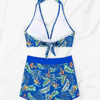 Bikini set short swimsuit women high waist swimwear printed beachwear