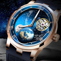 Haofa luxury men watch carrousel sapphire starry dial mechanical wristwatch