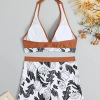 Bikini set short swimsuit women high waist swimwear printed beachwear