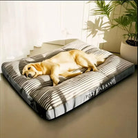 Cord Hundekörbchen XXL 115x80cm Waschbar - Luxus Dog Bed für Große Hunde mit Abnehmbarem Bezug