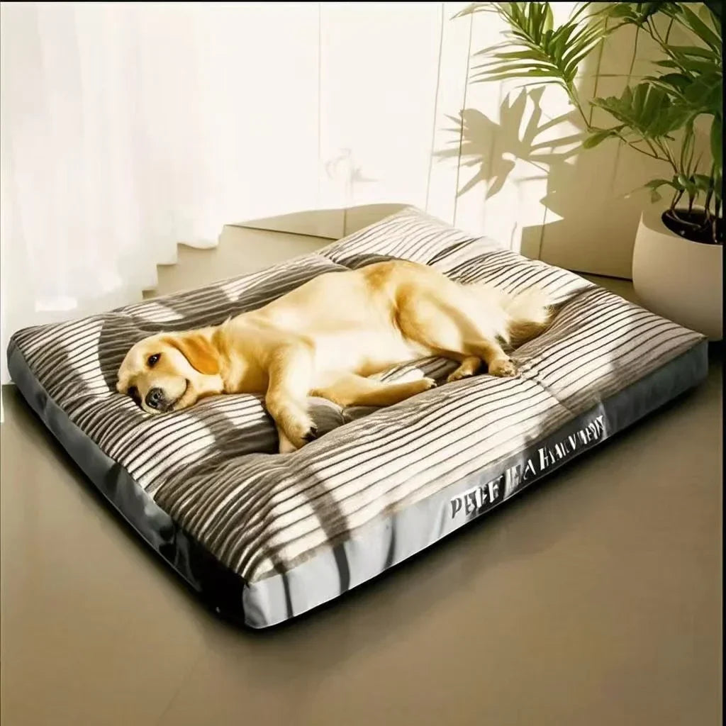 Cord Hundekörbchen XXL 115x80cm Waschbar - Luxus Dog Bed für Große Hunde mit Abnehmbarem Bezug