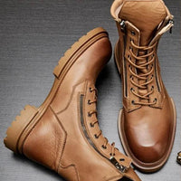 fashion luxury genuine leather designer british style handmade boots