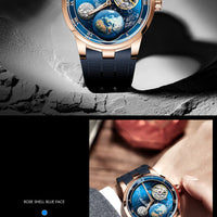 Haofa luxury men watch carrousel sapphire starry dial mechanical wristwatch