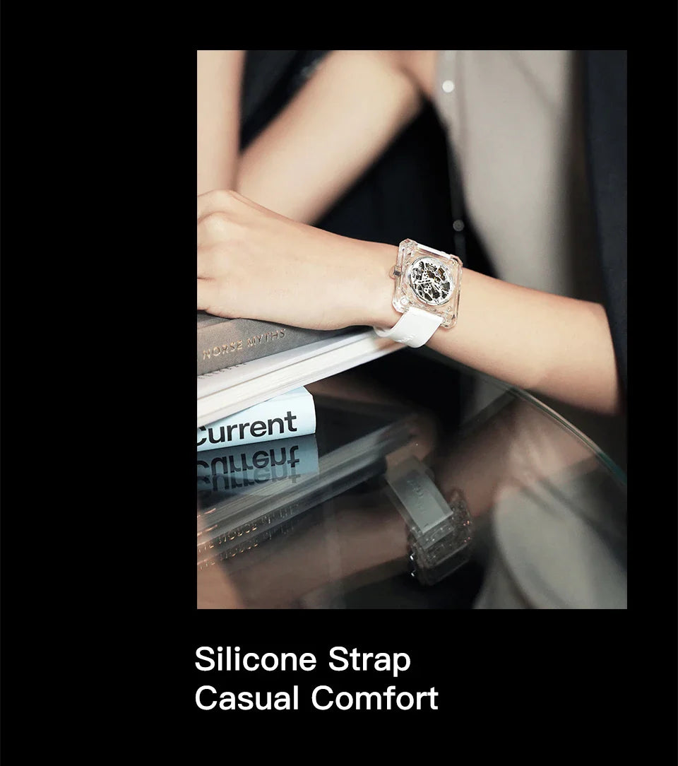 CIGA Design crystal love series elegant skeleton automatic watch for ladies