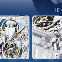 Bonest Gatti luxury automatic watch polar bear skeleton dial