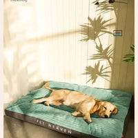 Cord Hundekörbchen XXL 115x80cm Waschbar - Luxus Dog Bed für Große Hunde mit Abnehmbarem Bezug