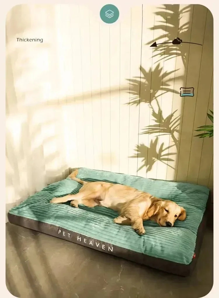 Cord Hundekörbchen XXL 115x80cm Waschbar - Luxus Dog Bed für Große Hunde mit Abnehmbarem Bezug