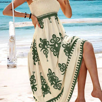Girls floral long dress beach summer street style dress