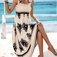 Girls floral long dress beach summer street style dress