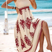 Girls floral long dress beach summer street style dress
