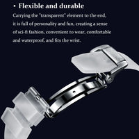 Haofa k9 watermelon crystal watch luxury skeleton tourbillon watch sapphire glass