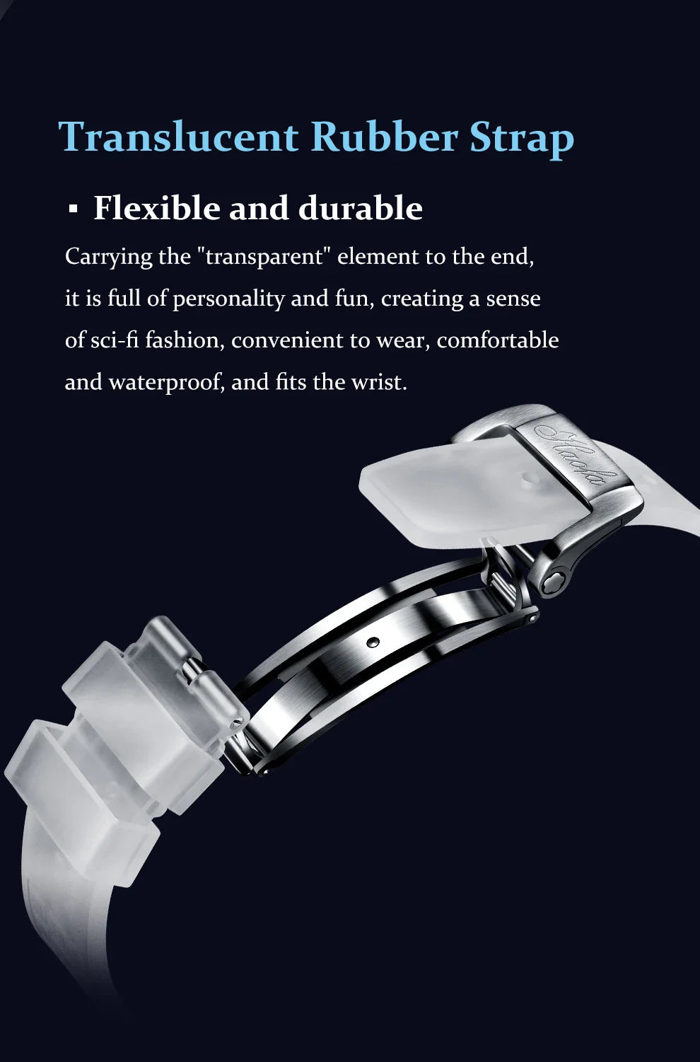 Haofa k9 watermelon crystal watch luxury skeleton tourbillon watch sapphire glass