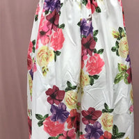 Rückenfreies Blumenkleid - Ärmelloses Maxikleid mit hoher Taille