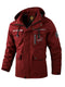 New stylish hooded windbreaker fleece lined jacket