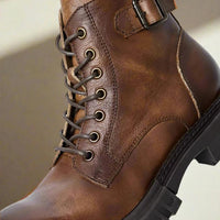 Classic handmade vintage leather ankle boots genuine leather
