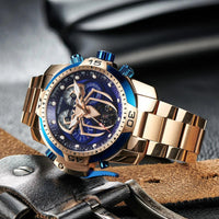REEF TIGER Sport Automatikuhr – Skelett-Design mit Spider-Zifferblatt