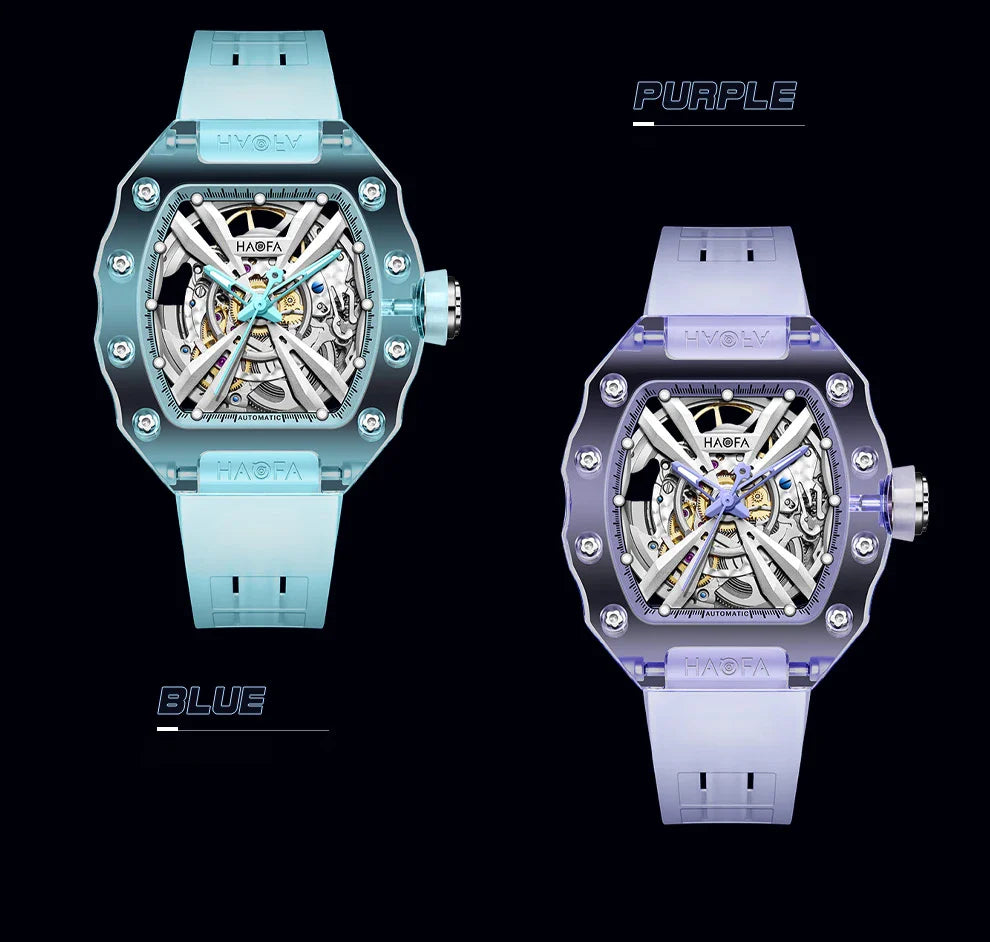 Haofa luminous crystal watch automatic mechanical timepiece