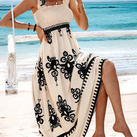 Girls floral long dress beach summer street style dress