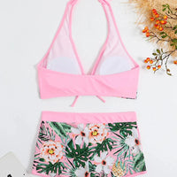 Bikini set short swimsuit women high waist swimwear printed beachwear