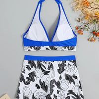 Bikini set short swimsuit women high waist swimwear printed beachwear