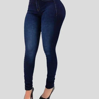 women high waist shaping jeans solid color skinny denim fit street style