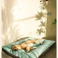 Cord Hundekörbchen XXL 115x80cm Waschbar - Luxus Dog Bed für Große Hunde mit Abnehmbarem Bezug