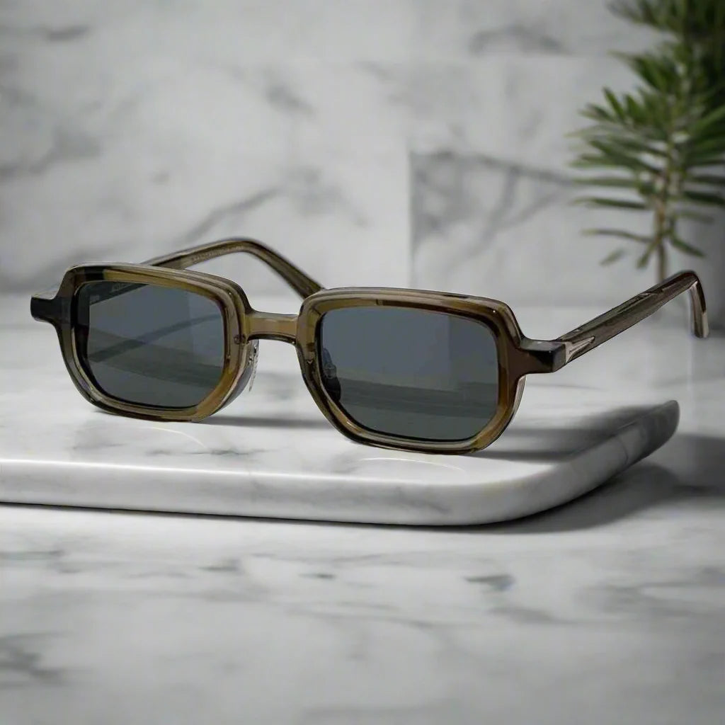 Jacques marie mage ASTAIRE vintage square sunglasses thick acetate luxury shades