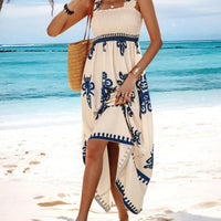 Girls floral long dress beach summer street style dress