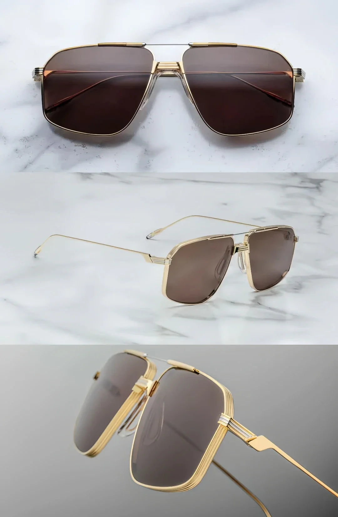 Jacques Marie Mage Jagger ultralight titanium square style sunglasses