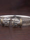 Masculine Fist Shaped Bracelet for Mens Vintage Solid 925 Silver Bangles Classic Jewelry