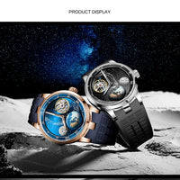 Haofa luxury men watch carrousel sapphire starry dial mechanical wristwatch