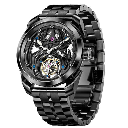 IDEAL KNIGHT automatic tourbillon skeleton flywheel luxury mechanical watch