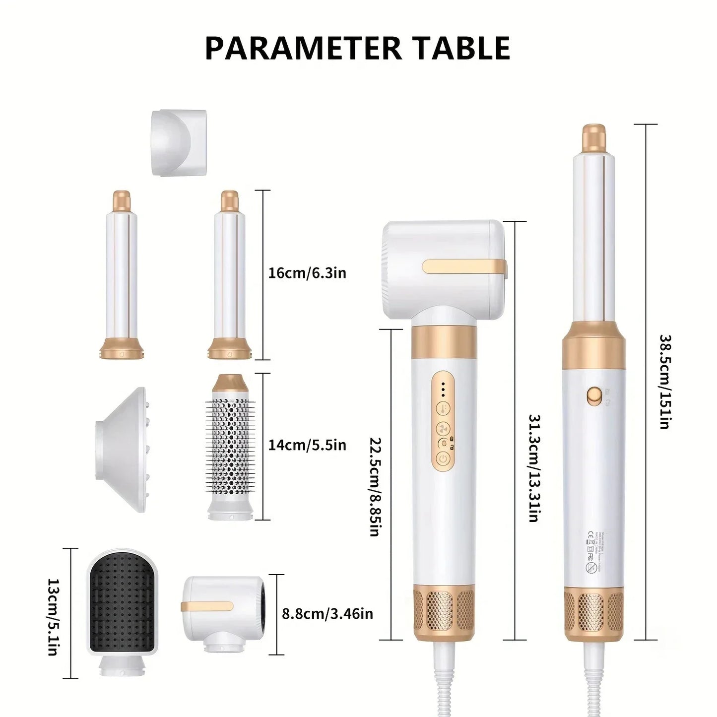 7-in-1 Multifunktions-Haarstyling-Set – Salon-Qualität für Zuhause