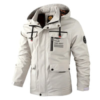 New stylish hooded windbreaker fleece lined jacket