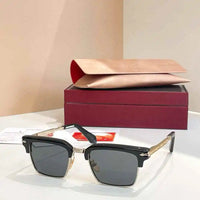 jacques marie mage ALIN vintage half rim sunglasses alloy acetate retro style