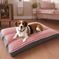 Cord Hundekörbchen XXL 115x80cm Waschbar - Luxus Dog Bed für Große Hunde mit Abnehmbarem Bezug
