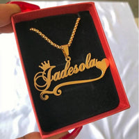 thick bead chain custom name necklace personalized  for women men party gifts