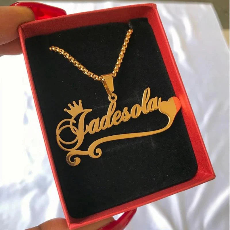 thick bead chain custom name necklace personalized  for women men party gifts