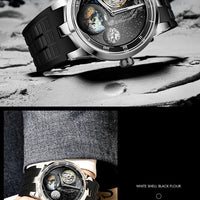 Haofa luxury men watch carrousel sapphire starry dial mechanical wristwatch