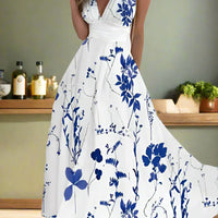 New latest Fashion v neck sleeveless  beach party office holiday dress