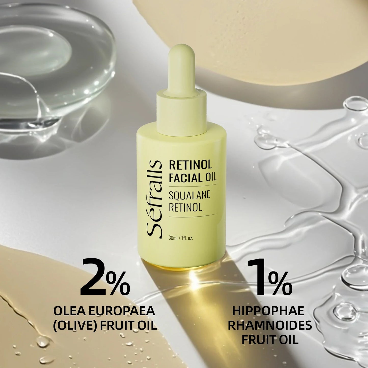 3pcs Retinol facial essence by séfralls moisturizing & oil-water balancing care