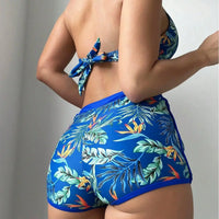 Bikini set short swimsuit women high waist swimwear printed beachwear