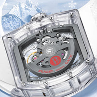 Bonest Gatti luxury automatic watch polar bear skeleton dial