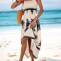 Girls floral long dress beach summer street style dress
