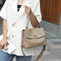 Designer ladies leather bag retro shoulder & crossbody office purse